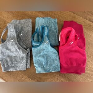 Set of Three Athletic Sports Bras